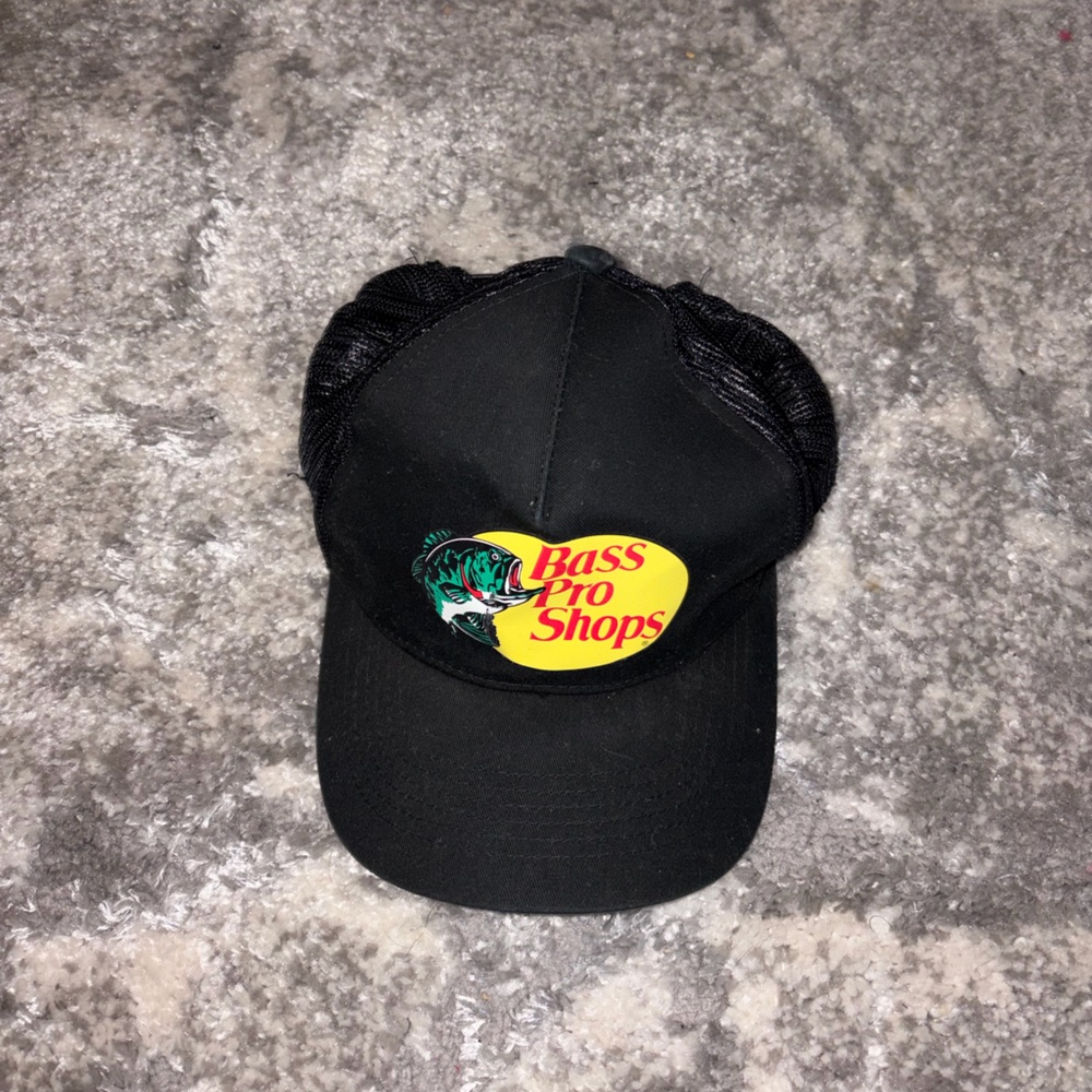 Bass Pro Shops Black Cap with Yellow Logo